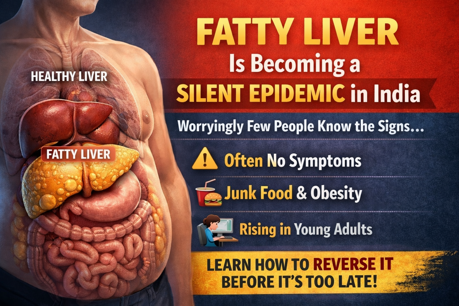 Why Fatty Liver Disease Is Becoming India’s Silent Health Epidemic (And How You Can Reverse It)